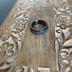 multi chrome fidget spinner ring